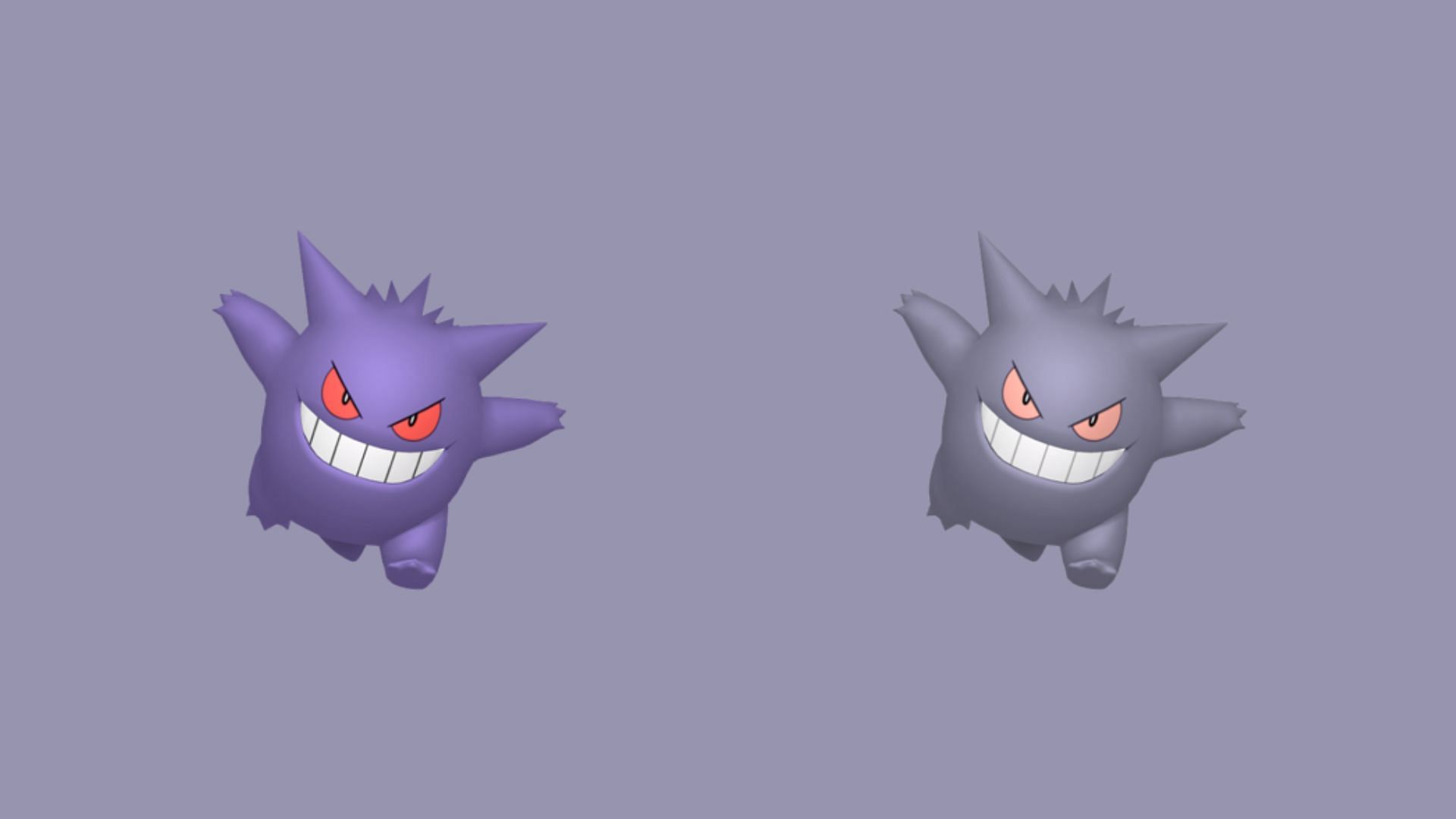 Gengar and its shiny form (Image via TPC)